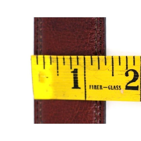 IZOD BROWN GENUINE LEATHER 1 3/8"Wd STITCH CASUAL DRESS MEN'S BELT Sz 38/95 (B86 - Picture 10 of 14